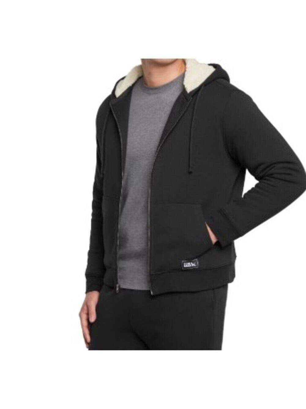 Eddie Bauer Men's Faux Shearling Lined Hoodie Black Size M